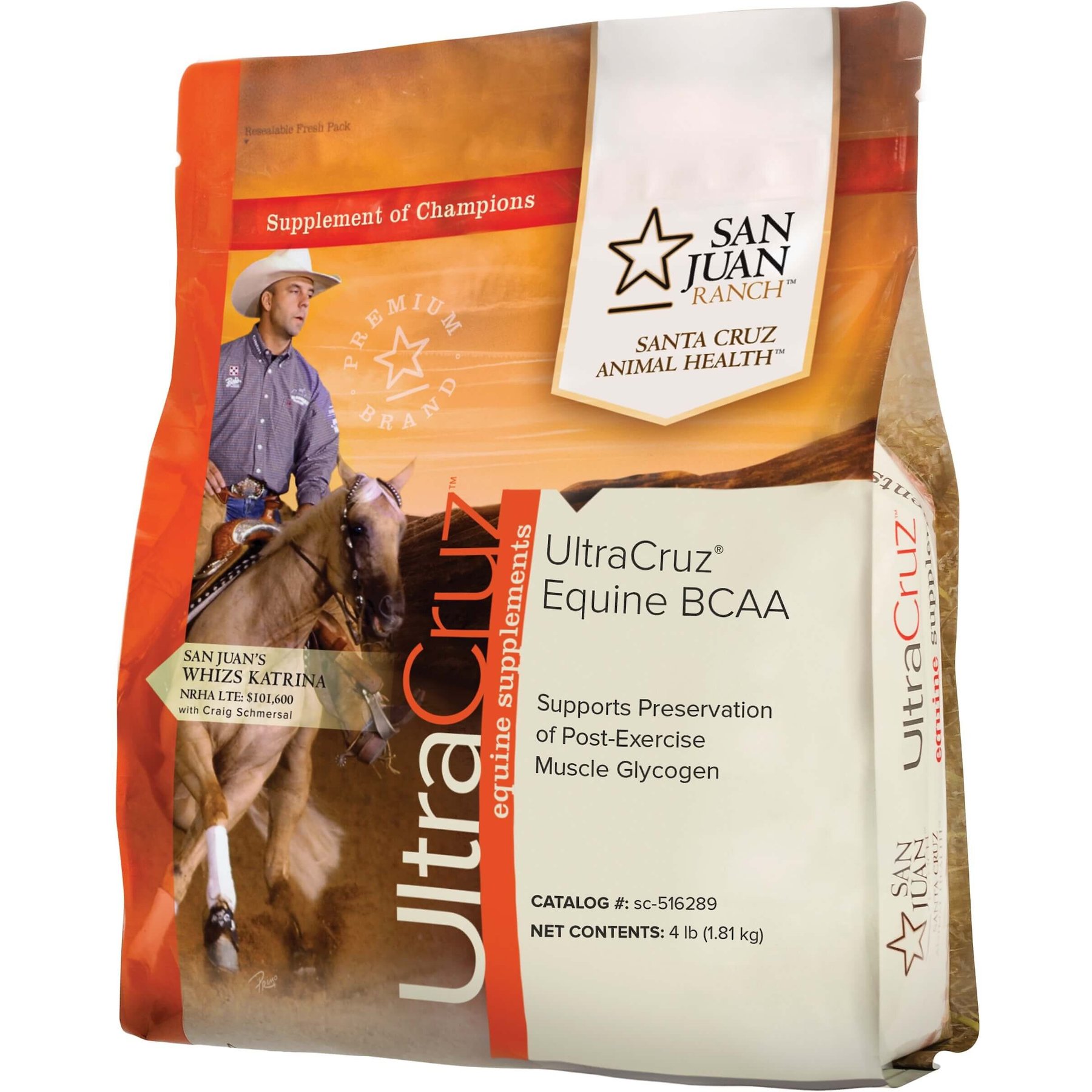 UltraCruz BCAA Recovery Pellets Horse Supplement, 4-lb bag
