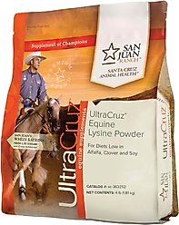 UltraCruz Equine Lysine Muscle, Coat & Hoof Care Powder Horse Supplement, 4-lb bag