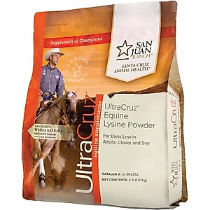 UltraCruz Equine Lysine Muscle, Coat & Hoof Care Powder Horse Supplement, 4-lb bag
