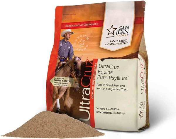 UltraCruz Pure Psyllium Digestive Health Powder Horse Supplement, 4-lb bag slide 1 of 1