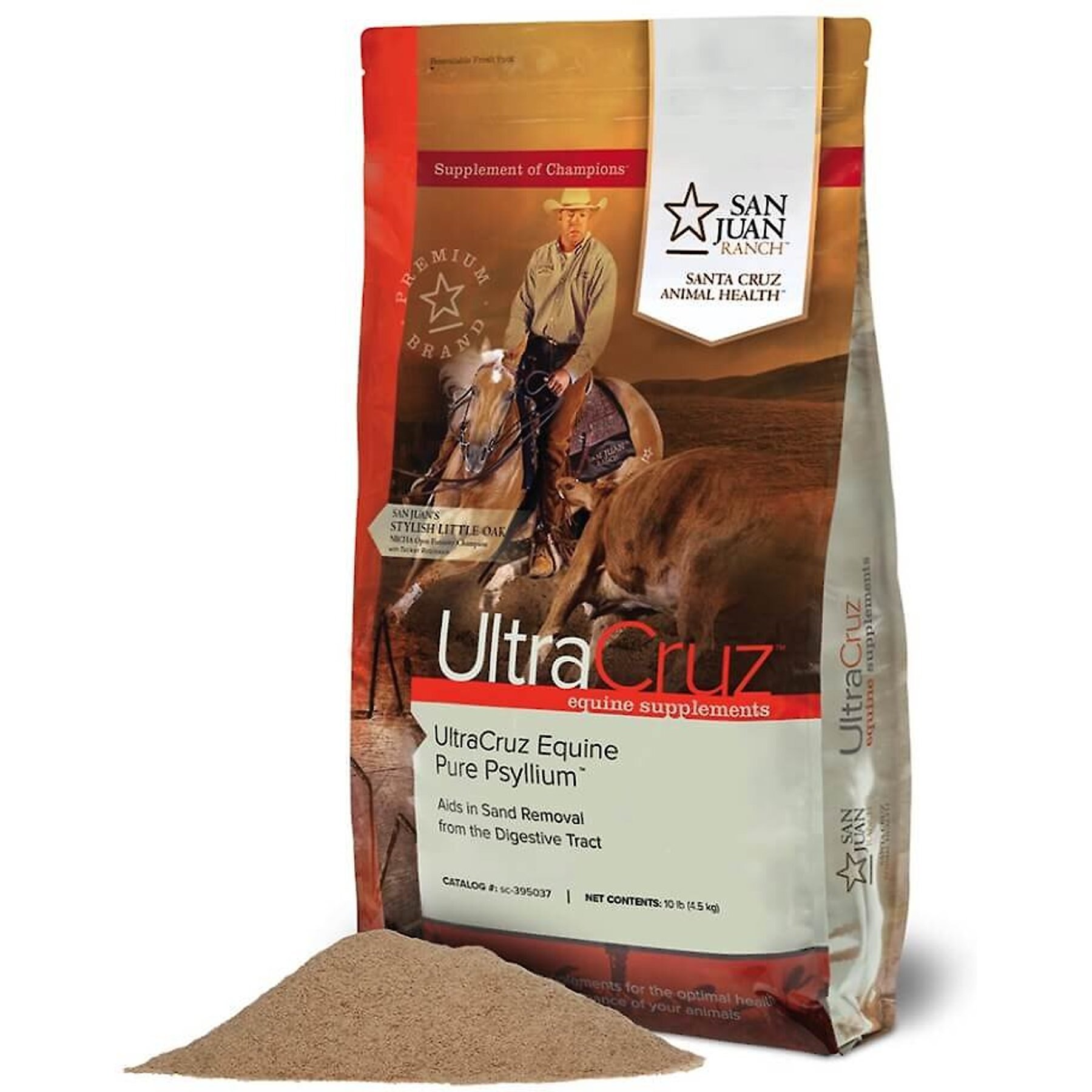 UltraCruz Pure Psyllium Digestive Health Powder Horse Supplement, 10-lb bag