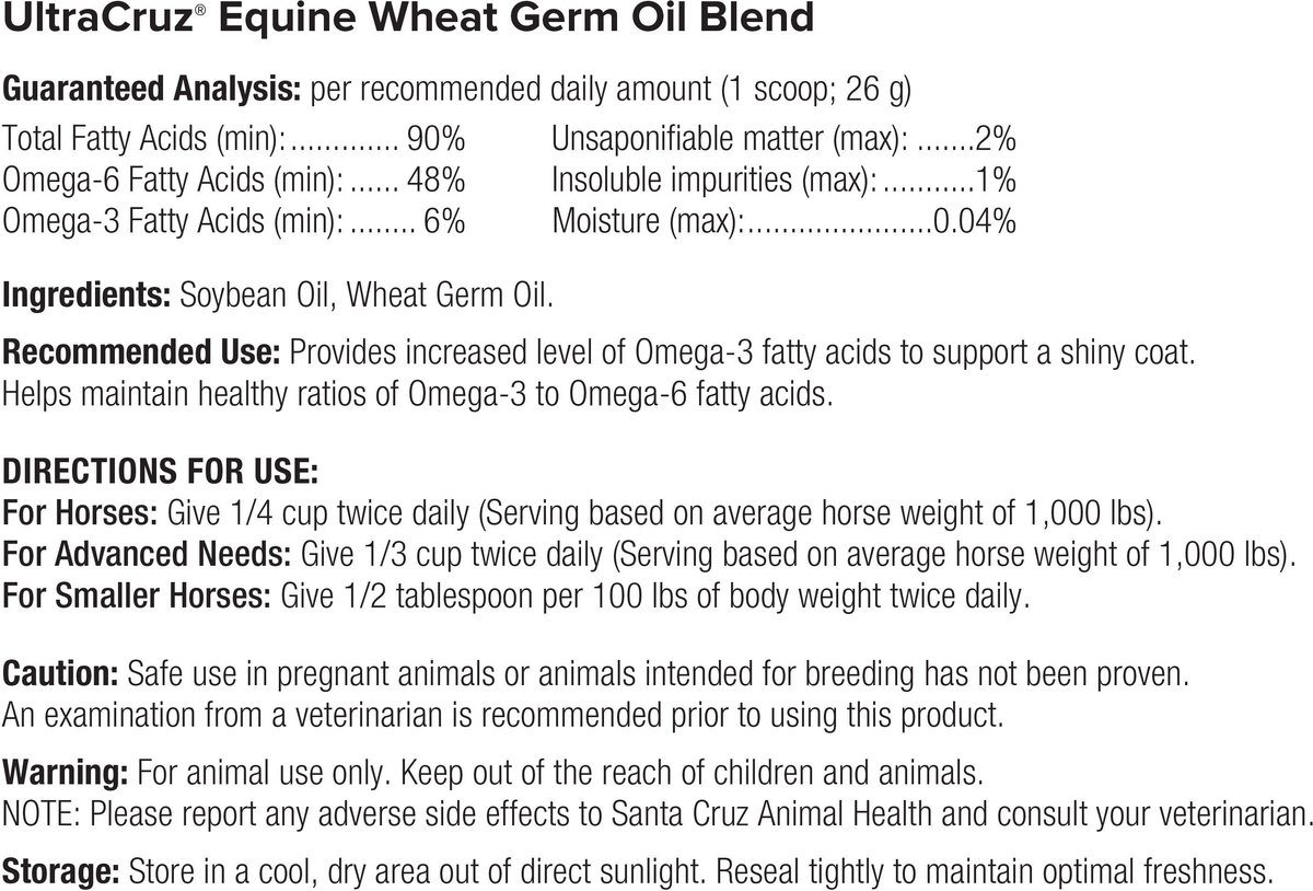 ULTRACRUZ Wheat Germ Oil Blend Skin & Coat Care Grain Flavor Liquid ...