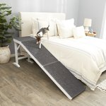 FRISCO Deluxe Wooden Carpeted Cat & Dog Ramp, White - Chewy.com
