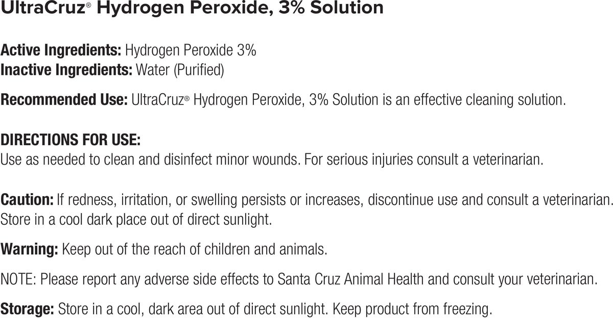 ULTRACRUZ Hydrogen Peroxide Horse Supplement, 1gal bottle