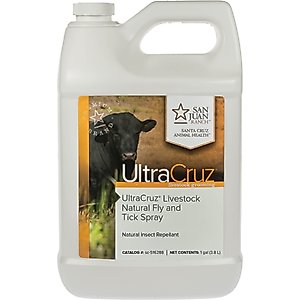 UltraCruz Natural Livestock Fly & Tick Spray, 1-gal bottle