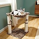 Frisco 20-in Faux Fur Cat Tree, Cheetah