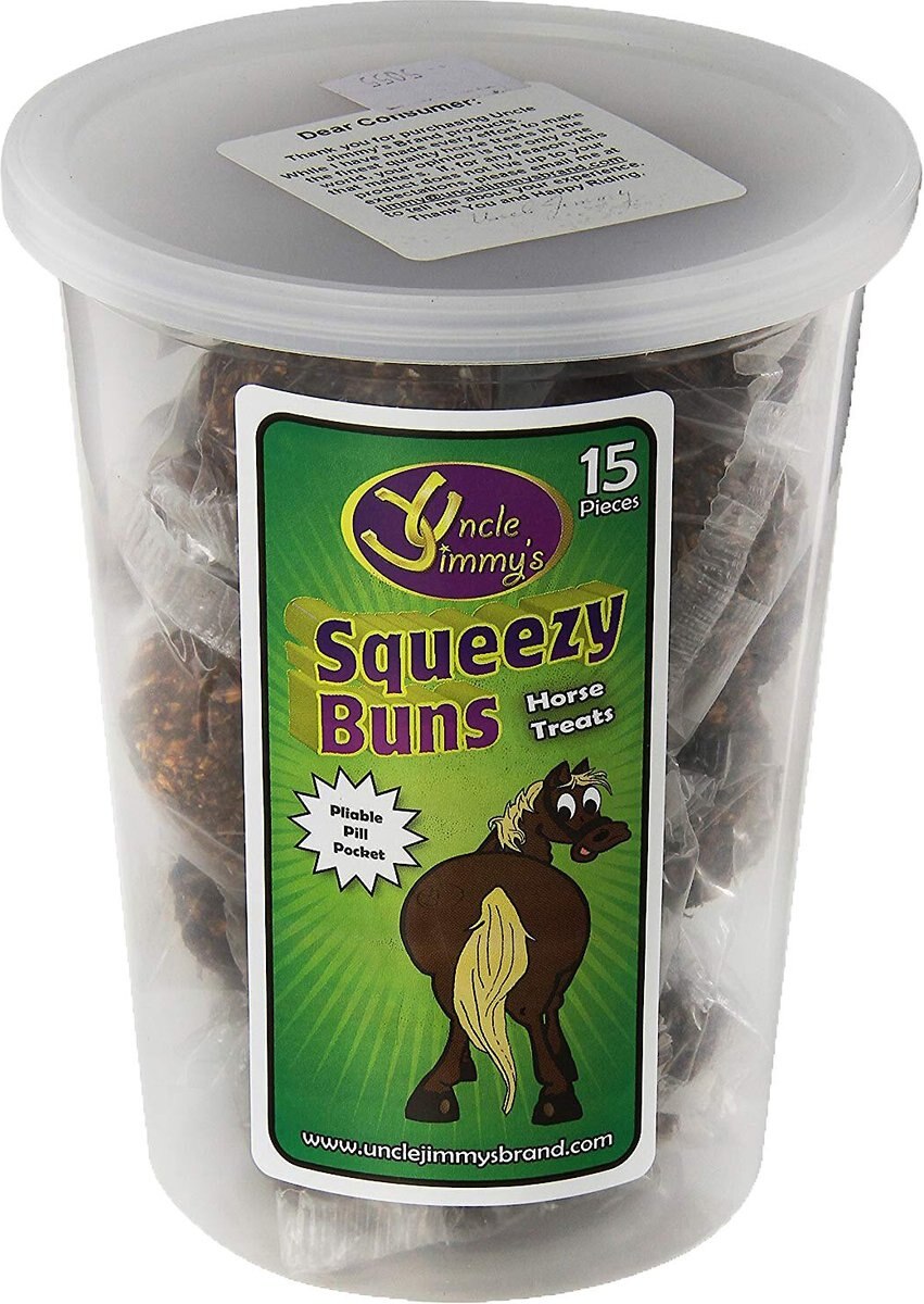 UNCLE JIMMY'S Squeezy Buns Horse Treat, 15 count