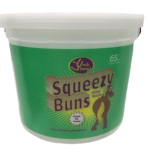 UNCLE JIMMY'S Squeezy Buns Horse Treat, 65 count