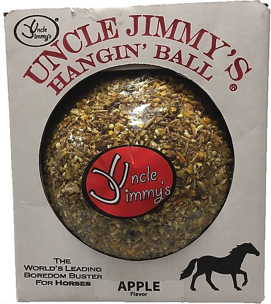 Discontinued UNCLE JIMMY'S Apple Flavor Hangin' Ball Horse Treat, 4