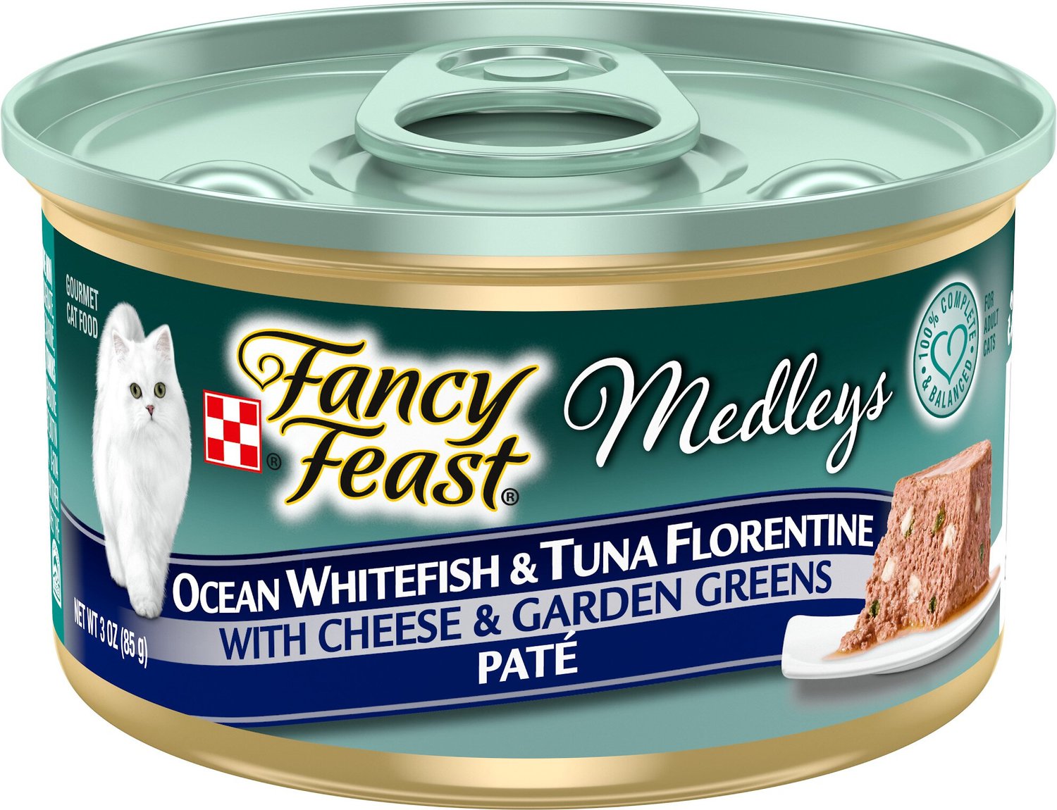 FANCY FEAST Medleys Ocean Whitefish & Tuna Florentine with Cheese