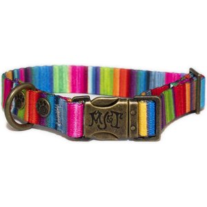 Merry Jane & Thor Kaleidoscope Polyester Dog Collar, X-Small: 8.5 to 12-in neck, 5/8-in wide