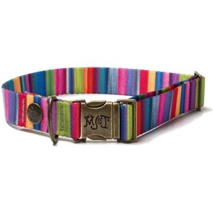 Merry Jane & Thor Kaleidoscope Polyester Dog Collar, Large: 18 to 25-in neck, 1.25-in wide