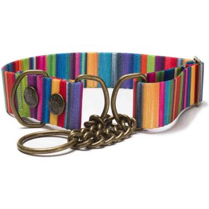 Merry Jane & Thor Kaleidoscope Polyester Martingale Dog Collar, Medium: 13 to 20-in neck, 1.25-in wide