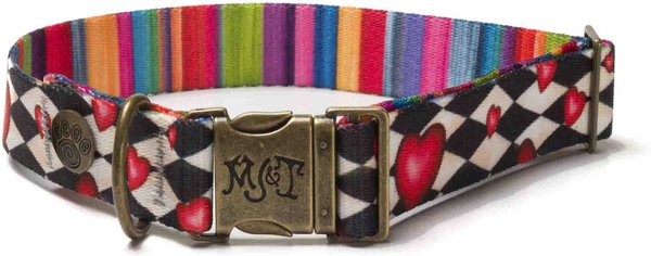 Merry Jane & Thor Looking Glass Polyester Dog Collar, Large: 18 to 25-in neck, 1.25-in wide slide 1 of 6