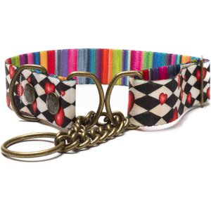 Merry Jane & Thor Looking Glass Polyester Martingale Dog Collar, Large: 18 to 25-in neck, 1.25-in wide
