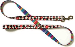 Merry Jane & Thor Looking Glass Polyester Dog Leash, Black, White & Red, Small: 5-ft long, 5/8-in wide