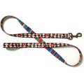 Merry Jane & Thor Looking Glass Polyester Dog Leash, Black, White & Red, Small: 5-ft long, 5/8-in wide