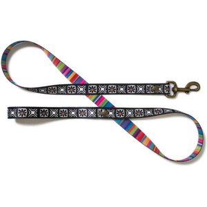 Merry Jane & Thor Tribeca Polyester Dog Leash, Black & White, Small: 5-ft long, 5/8-in wide