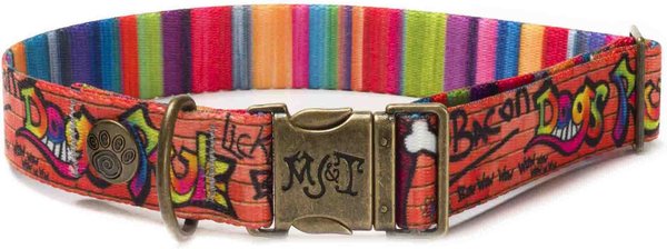 Merry Jane & Thor GangstaMutt Dogs Rule Polyester Dog Collar, Small: 12 to 17-in neck, 1-in wide slide 1 of 6