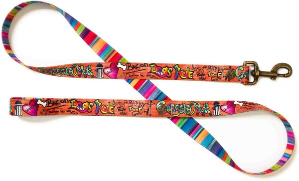 Merry Jane & Thor GangstaMutt Dogs Rule Polyester Dog Leash, Large: 5-ft long, 1-in wide slide 1 of 6