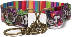 Merry Jane & Thor GangstaMutt Best Friends Forever Polyester Martingale Dog Collar, Medium: 13 to 20-in neck, 1.25-in wide
