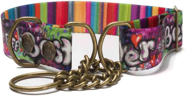 Merry Jane & Thor GangstaMutt Best Friends Forever Polyester Martingale Dog Collar, Large: 18 to 25-in neck, 1.25-in wide slide 1 of 6