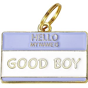 Two Tails Pet Company Hello My Name Is Good Boy Personalized Dog & Cat ID Tag