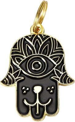 Two Tails Pet Company Hamsa Personalized Dog ID Tag, slide 1 of 1