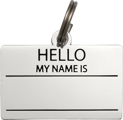 Two Tails Pet Company Hello My Name Personalized Dog & Cat ID Tag, slide 1 of 1