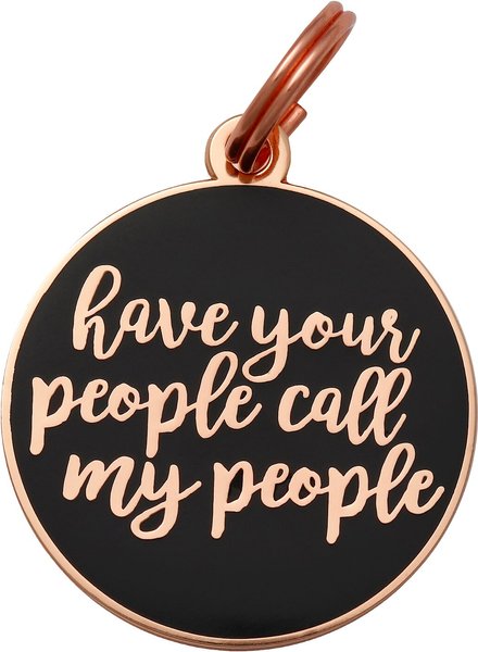 Two Tails Pet Company Have Your People Call My People Personalized Dog & Cat ID Tag, Blue slide 1 of 3