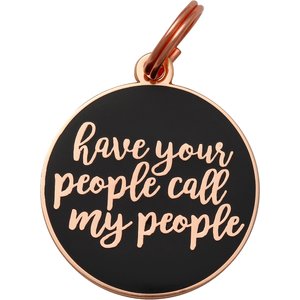 Two Tails Pet Company Have Your People Call My People Personalized Dog & Cat ID Tag, Blue