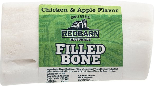 Redbarn Filled Bone Natural Chicken & Apple Flavor Chew Dog Treat, Small, 3.5-oz slide 1 of 2