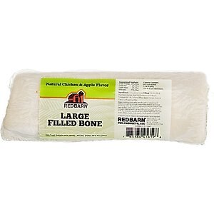 Redbarn Filled Bone Natural Chicken & Apple Flavor Chew Dog Treat, Large, 8-oz