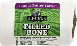 Redbarn Filled Bone Natural Peanut Butter Flavor Chew Dog Treat, Small, 3.5-oz