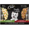 Cesar Simply Crafted Variety Pack Chicken, Carrots & Green Beans & Beef, Chicken, Purple Potatoes, Peas & Carrots Adult Wet Dog Food Topper, 1.3-oz can, 16 count