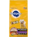 Pedigree Tender Bites Complete Nutrition Chicken & Steak Flavor Small Breed Adult Dry Dog Food, 3.5-lb bag