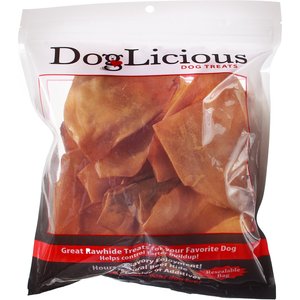 Canine's Choice DogLicious Pork Shaped Pig Ears Dog Treats, 10 count