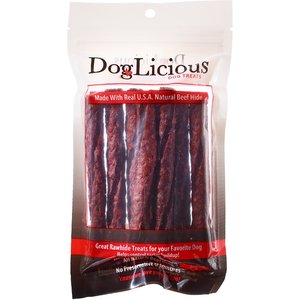 Canine's Choice DogLicious Munchy Basted Rawhide Chew Stick Dog Treats, 8 count