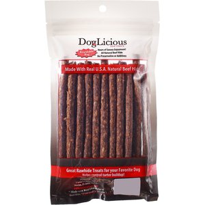 Canine's Choice DogLicious 5" Beef Flavored Sticks Rawhide Dog Treats, 20 count