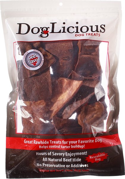 Canine's Choice DogLicious Beef Flavored Chips Rawhide Dog Treats, 1-lb bag slide 1 of 5