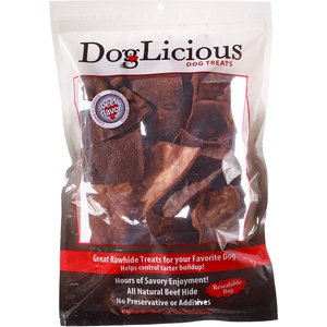 Canine's Choice DogLicious Beef Flavored Chips Rawhide Dog Treats, 1-lb bag