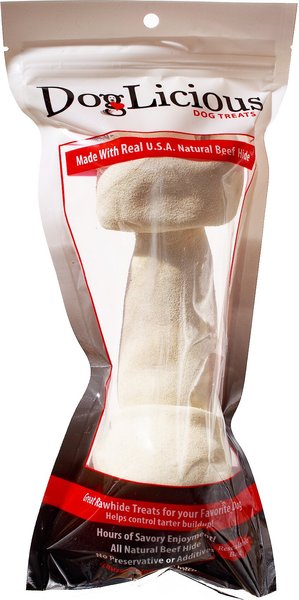 Canine's Choice DogLicious 8 - 9" Chicken Basted Bone Rawhide Dog Treat