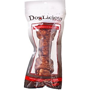 Canine's Choice DogLicious Beef Flavor Bone Rawhide Dog Treat, 6 - 7"