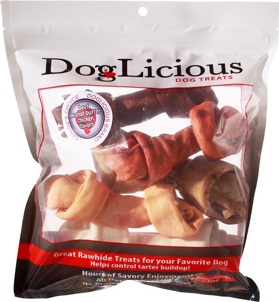 Canine's Choice DogLicious Assorted Flavor Bones Dog Treats, 5 count, 6-7" slide 1 of 7