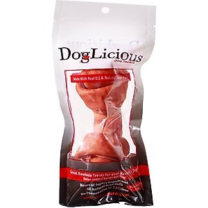 Canine's Choice DogLicious Chicken Flavor Bone Rawhide Dog Treat, 5"
