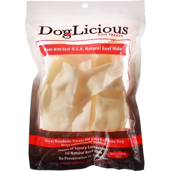 CANINE'S CHOICE DogLicious Natural Rawhide Chips Dog Treats, 3oz bag