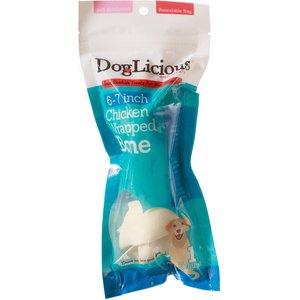 Canine's Choice DogLicious 6 - 7" Chicken Wrapped Bone Rawhide Dog Treat