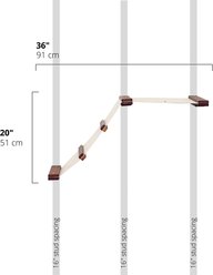 CatastrophiCreations Lift Wall Mounted Cat Tree Shelf Set, English Chestnut/Natural slide 2 of 5