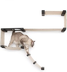 CatastrophiCreations Play Wall Mounted Activity Cat Tree Shelf Set, Onyx/Natural slide 1 of 9