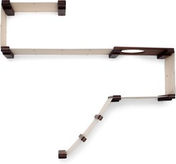 CatastrophiCreations Play Wall Mounted Activity Cat Tree Shelf Set, Onyx/Natural slide 2 of 9